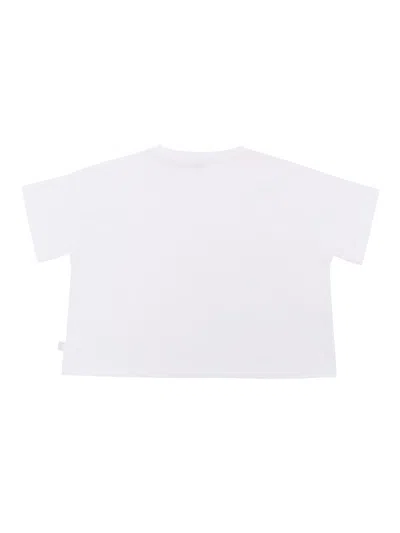 Shop Il Gufo Cropped T-shirt With Print. In White