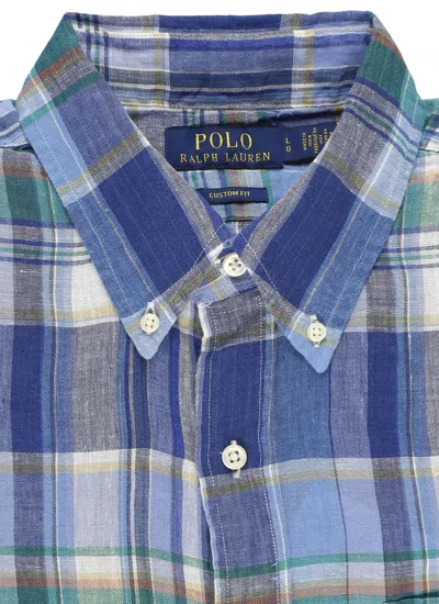 Shop Polo Ralph Lauren Pony Linen Shirt In Blu