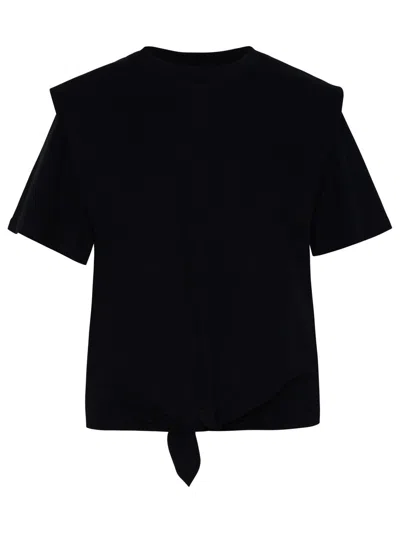 Shop Isabel Marant Zelikia Black Cotton T-shirt