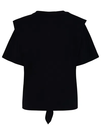 Shop Isabel Marant Zelikia Black Cotton T-shirt