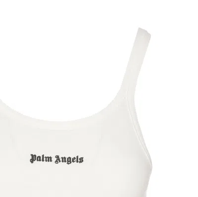 Shop Palm Angels Logo Tank Top In Bianco