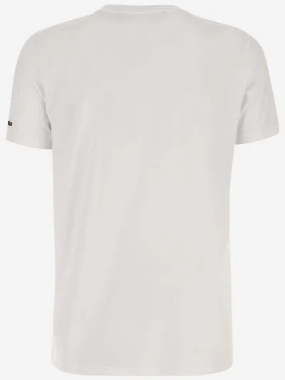 Shop Karl Lagerfeld Stretch Cotton T-shirt With Logo In White