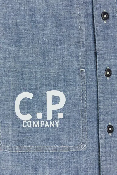 Shop C.p. Company Denim Shirt In Blu Denim