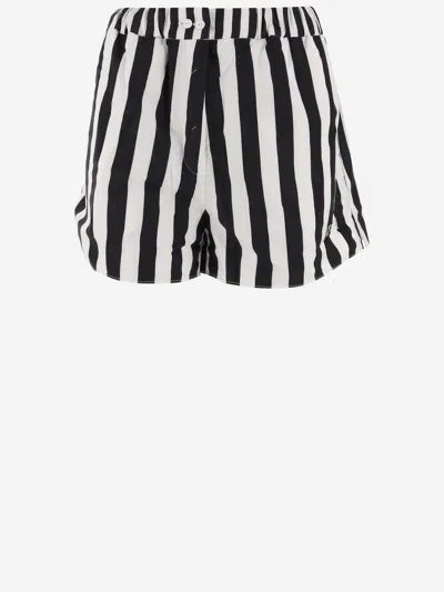 Shop Patou Cotton Shorts With Striped Pattern In Multicolour