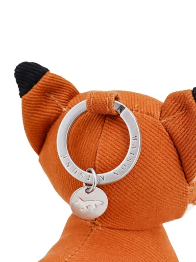 Shop Maison Kitsuné Key Ring In Orange