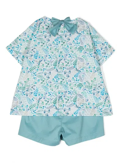 Shop Il Gufo Two-piece Set With An Exclusive Print Design In Juniper Color In Verde