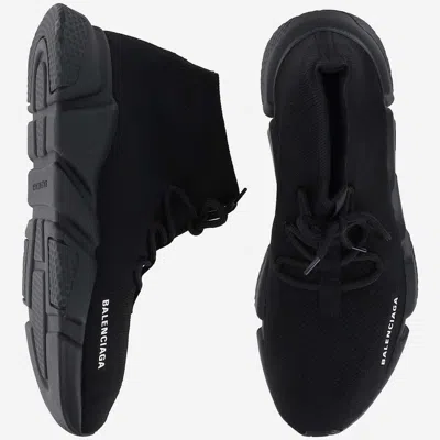 Shop Balenciaga Recycled Mesh Speed Lace-up Sneaker In Black