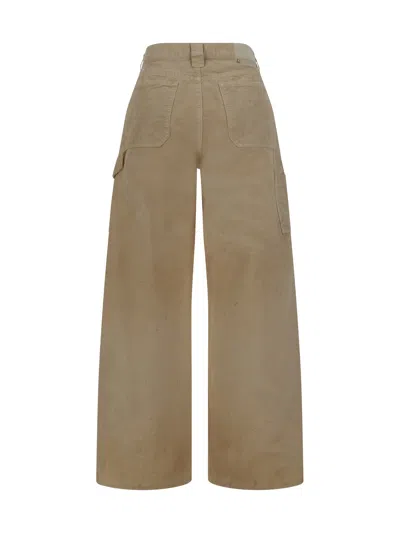 Shop Golden Goose Workwear Pants In Ecru
