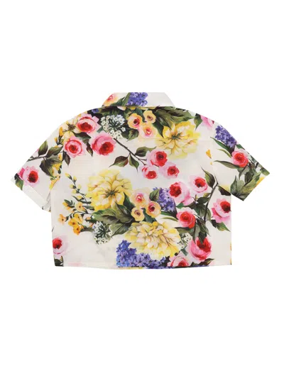 Shop Dolce & Gabbana Floral D&g Shirt In Green