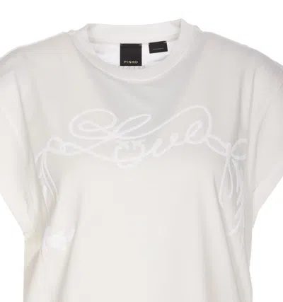 Shop Pinko Telesto T-shirt In Bianco