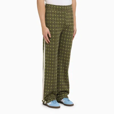 Shop Wales Bonner Olive Green\/brown Cotton Power Sports Trousers