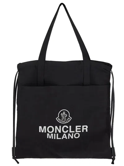 Shop Moncler Nylon Bag In Black