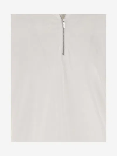 Shop Karl Lagerfeld Stretch Cotton Polo Shirt In White