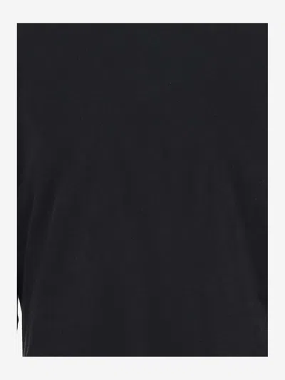 Shop Burberry Long Sleeve Cotton T-shirt With Logo In Black