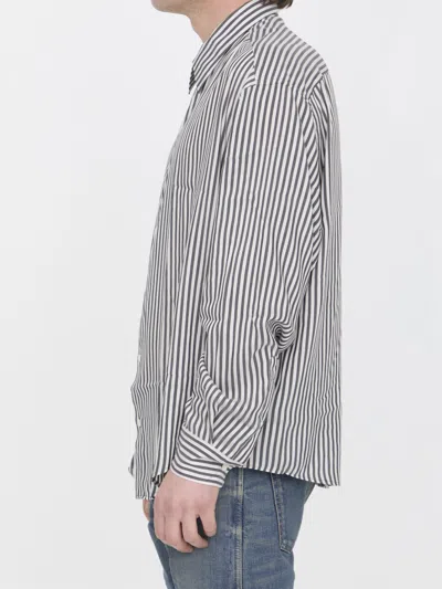 Shop Ami Alexandre Mattiussi Striped Shirt In Black