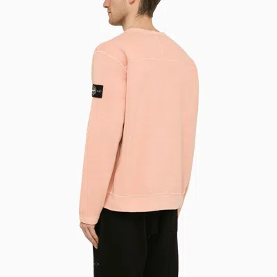 Shop Stone Island Rust-coloured Sweatshirt With Logo In Rosa