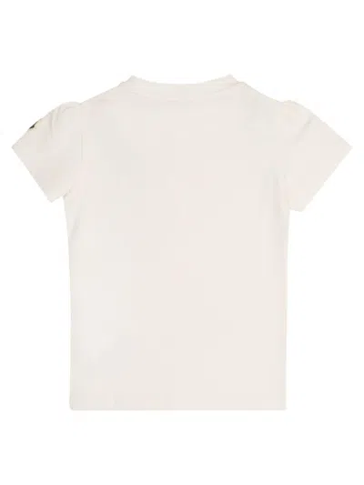 Shop Moncler Teddy Bear Motif T-shirt In Bianco