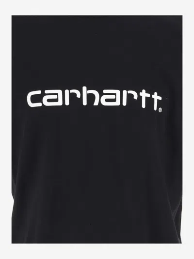 Shop Carhartt Cotton T-shirt With Logo In Black