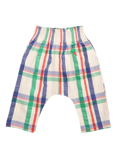 Shop Bobo Choses Checked Trousers In Multicolor