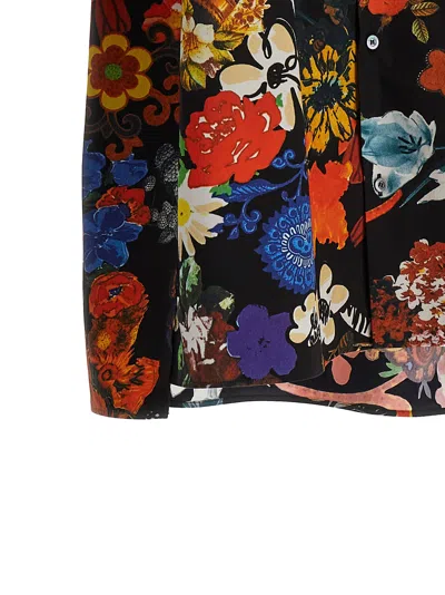 Shop Moschino Floral Shirt In Multicolour