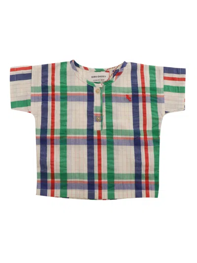 Shop Bobo Choses T-shirt Check In Multicolor