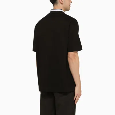 Shop Givenchy Black Cotton Polo Shirt With Logo
