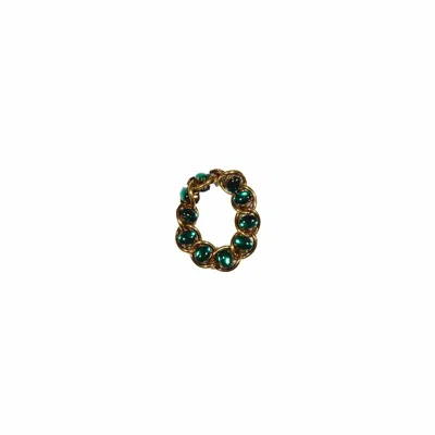 Shop Marni Embellished Cable-link Chain Bracelet In Oro/verde