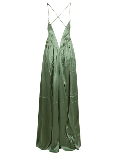 Shop Zimmermann Silk Sip Dress In Verde
