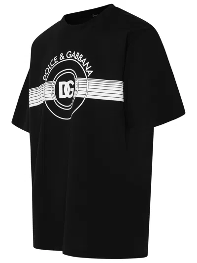 Shop Dolce & Gabbana Black Cotton T-shirt In Nero