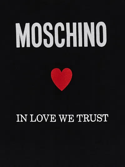 Shop Moschino In Love We Trust T-shirt In Nero