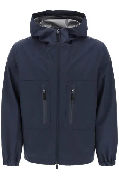 Shop Herno Zip-up Long-sleeved Jacket In Blu