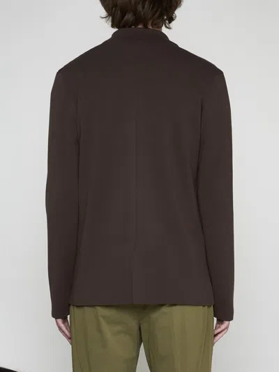 Shop Roberto Collina Cotton Knit Jacket In Brown