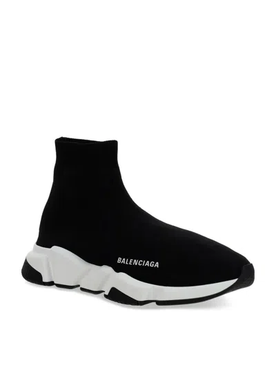 Shop Balenciaga Speed Sneakers In Black/white/black