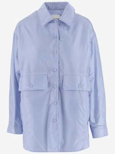 Shop Aspesi Nylon Jacket In Clear Blue