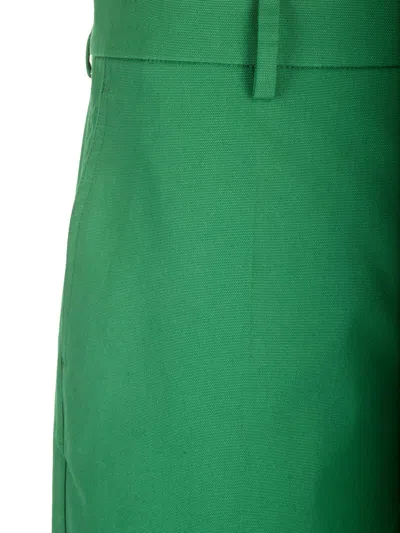 Shop Valentino V Logo Detail Bermuda Shorts In Verde