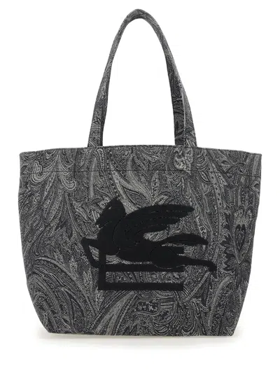 Shop Etro Bag With Logo In Black