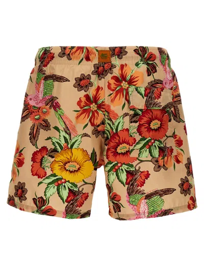 Shop Etro Floral Print Swim Shorts
