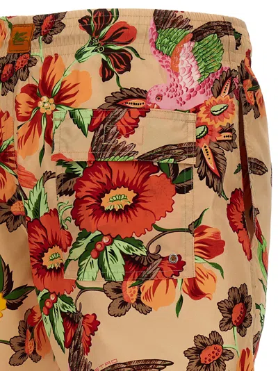 Shop Etro Floral Print Swim Shorts