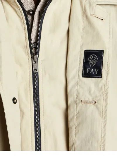 Shop Fay Beige Morning Layered Jacket