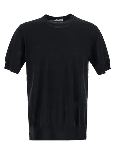 Shop Pt01 Rib Trim Plain Knit T-shirt