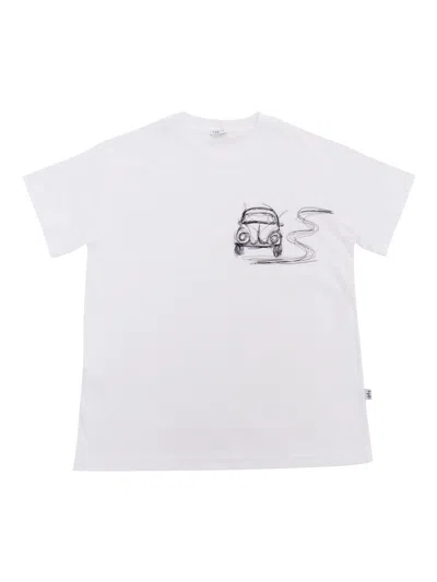 Shop Il Gufo White T-shirt With Pattern