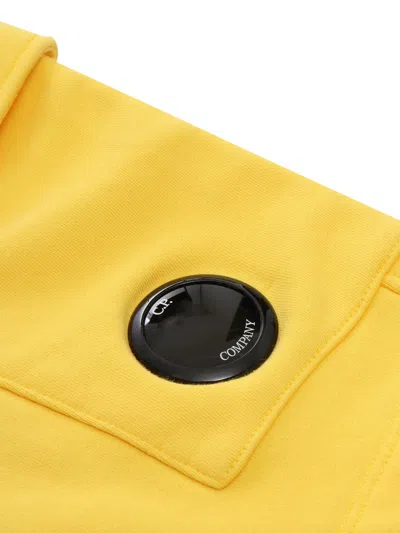 Shop C.p. Company Undersixteen Yellow Fleece Shorts