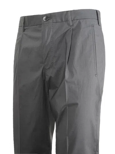 Shop Incotex Trousers With Pleats In Grey