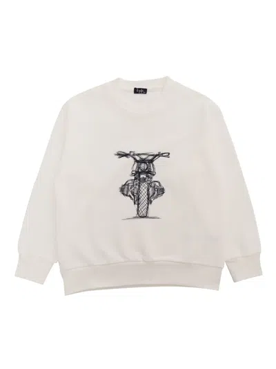 Shop Il Gufo White Sweatshirt With Print