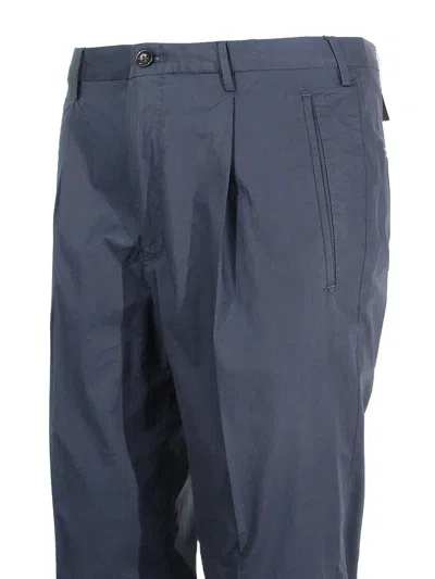 Shop Incotex Trousers With Pleats In Blue