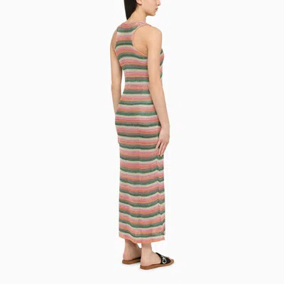 Shop Roberto Collina Multicoloured Striped Long Dress