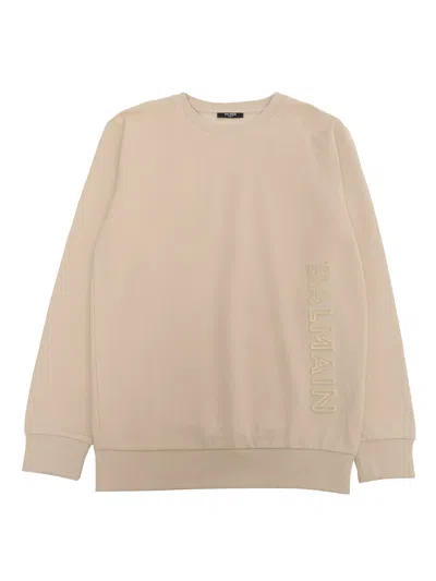 Shop Balmain Beige Sweater In Cream
