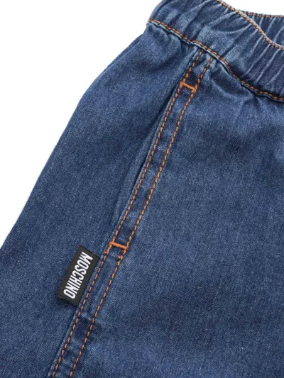 Moschino Blue Denim Balloon Jeans In Blue