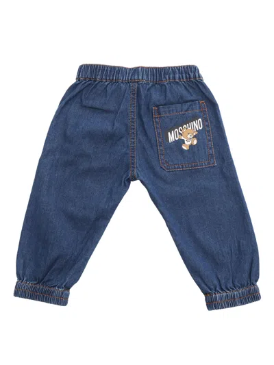 Moschino Blue Denim Balloon Jeans In Blue