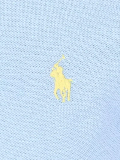 Shop Ralph Lauren Logo Polo Shirt In Alpine Blue/c1231
